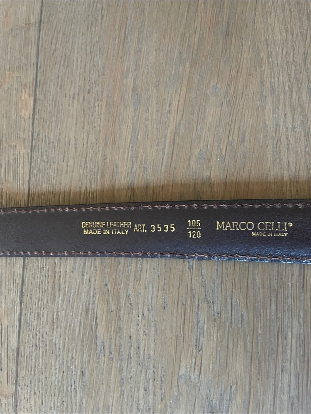 Marco Celli Made In Italy Men’s Brown Leather Belt Size 105/120